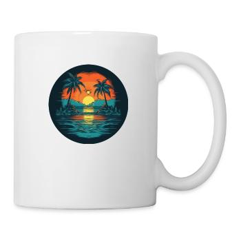 Sonnenaufgang am Strand - Tasse - Weiß - Rechts