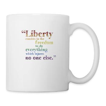 Liberté Droits de l’Homme - Mug blanc - blanc - Droite
