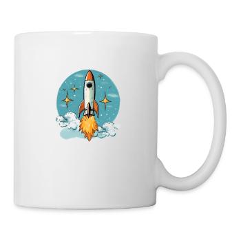 Fusée - Mug blanc - blanc - Droite