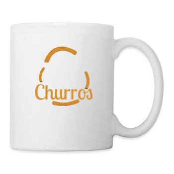 Mais d’abord, churros, nourriture, dessert, pâtisserie latine - Mug blanc - blanc - Droite