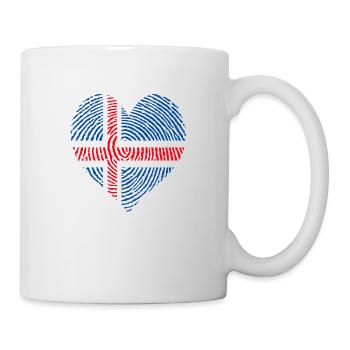 Norwegisches Herz - Tasse - Weiß - Rechts