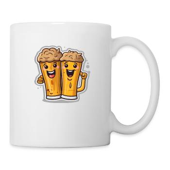 2 beer glass buddies - Mug - white - Right