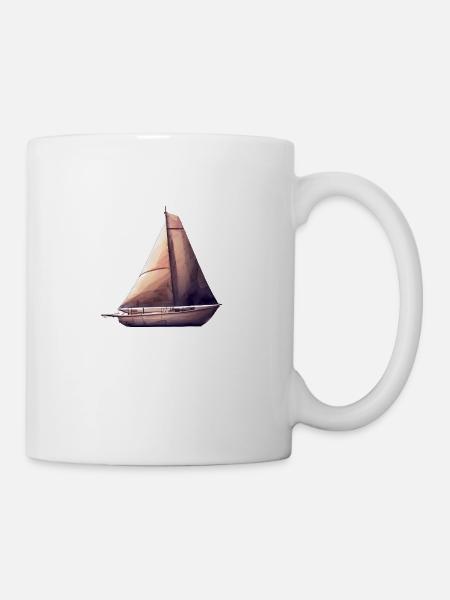Segelschiff Segeln Segelboot Segelsport Segler - Tasse - Weiß