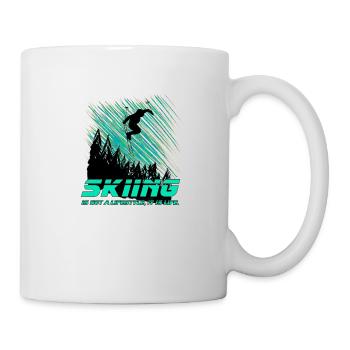 LE SKI N’EST PAS UN STYLE DE VIE, C’EST LA VIE. - Mug blanc - blanc - Droite