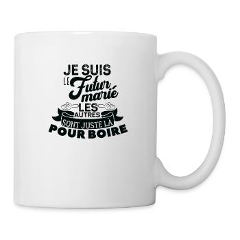 Je suis le futur marié set 1/3 Enterrement de vie - Mug blanc - blanc - Droite