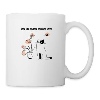 Take time to make your soul happy - Mug - white - Right