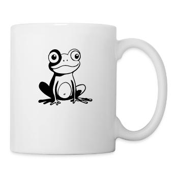 Frosch Amphibie Kröte - Tasse - Weiß - Rechts