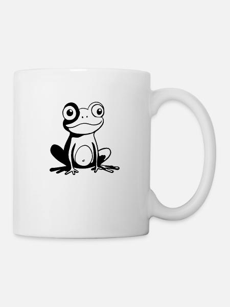 Frosch Amphibie Kröte - Tasse - Weiß
