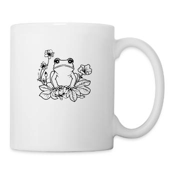 Frosch Amphibie Kröte - Tasse - Weiß - Rechts