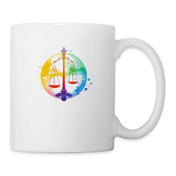 La balance signe - Mug blanc - blanc - Droite