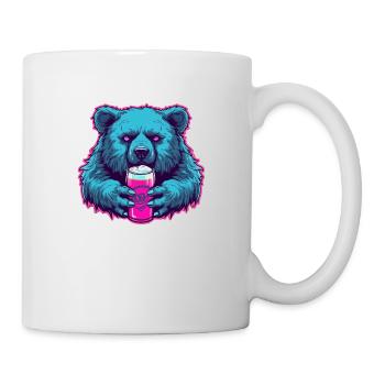 Magenta Blue Beer Bear - Mug - white - Right