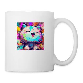 Super happy funny neko cat! - Mug - white - Right