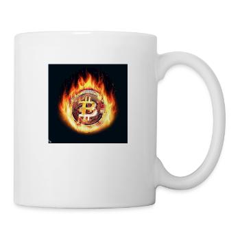 Burning Bitcoin - Mug - white - Right