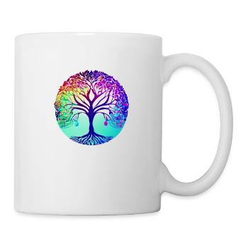 Yoga Lebensbaum Meditation Baum des Lebens - Tasse - Weiß - Rechts