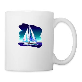 voilier voilier voilier voilier voilier voilier - Mug blanc - blanc - Droite