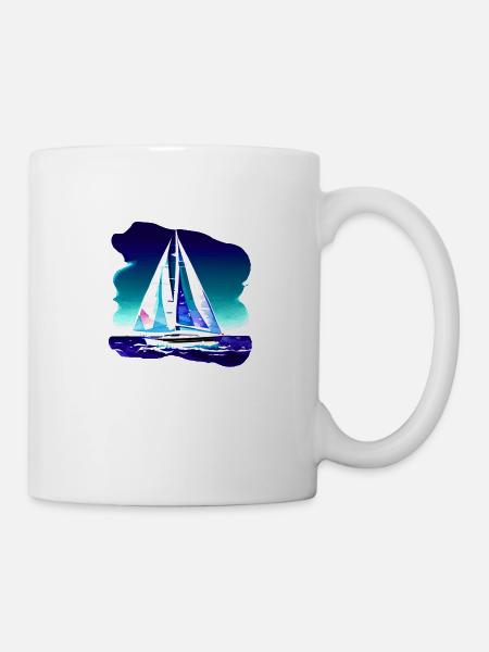 voilier voilier voilier voilier voilier voilier - Mug blanc - blanc