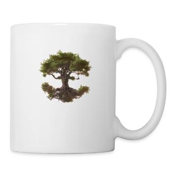 Meditation Yoga Lebensbaum Baum des Lebens - Tasse - Weiß - Rechts