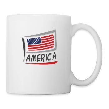Drapeau de l’Amérique - Mug blanc - blanc - Droite