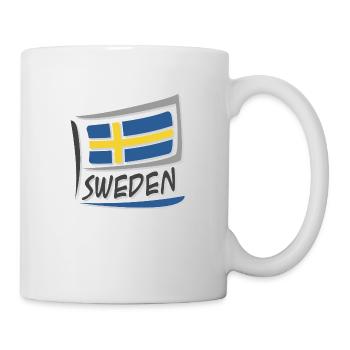 Drapeau de la Suède - Mug blanc - blanc - Droite