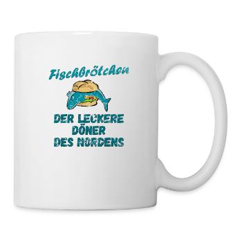 Fischbrötchen - der leckere Döner des Nordens - Tasse - Weiß - Rechts