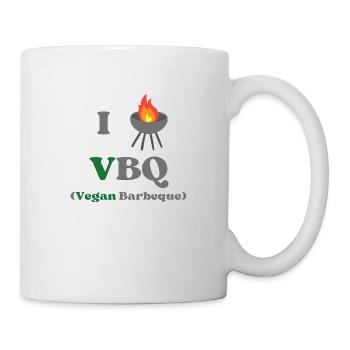J’adore VBQ, barbecue végétalien, légumes fumés - Mug blanc - blanc - Droite
