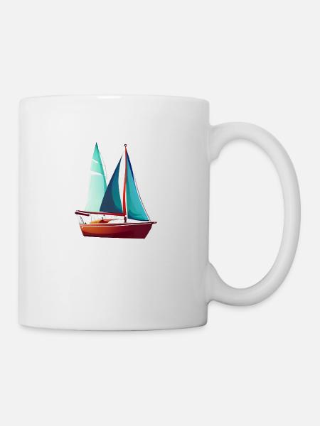 Sailboat Sailing Ship Sailing Sailing Sailing Sailor - Mug - white