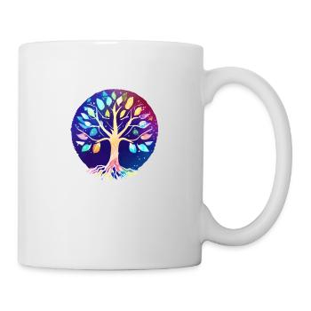 Lebensbaum Yoga Meditation Baum des Lebens - Tasse - Weiß - Rechts