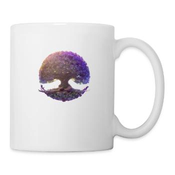 Lebensbaum Meditation Baum des Lebens Yoga - Tasse - Weiß - Rechts