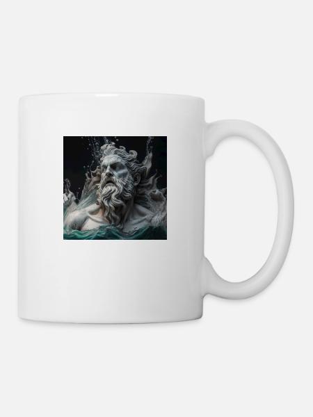 Greek Poseidon sculpture - Mug - white