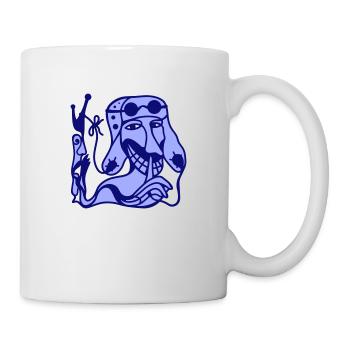 Quiet! Quiet words and restrained respect - Mug - white - Right