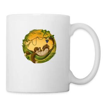 Faultier Mama &; Baby - Tasse - Weiß - Rechts