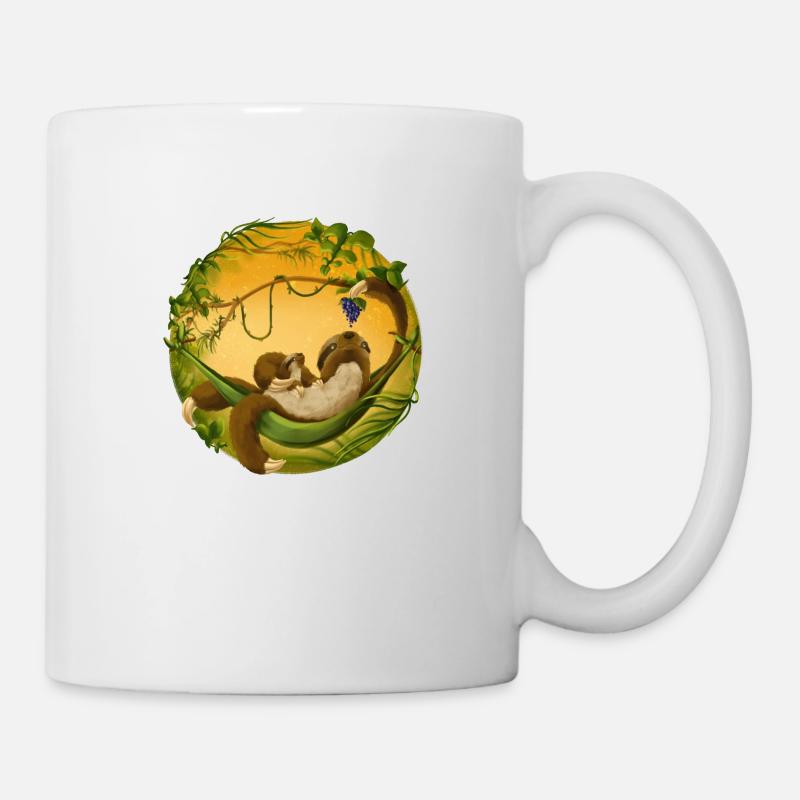 Faultier Mama &; Baby - Tasse - Weiß