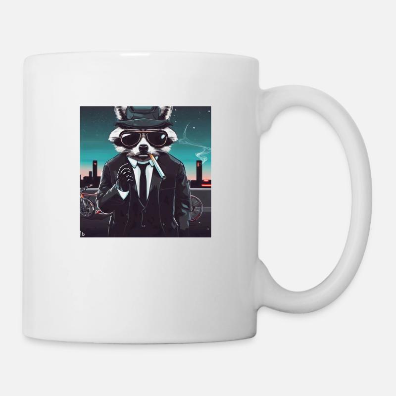 Gangster Waschbär - Tasse - Weiß