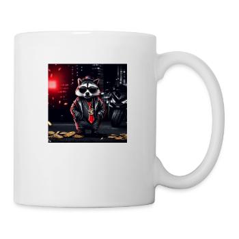 Gangster Waschbär - Tasse - Weiß - Rechts