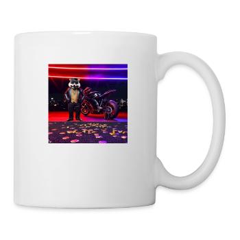 Gangster Waschbär - Tasse - Weiß - Rechts