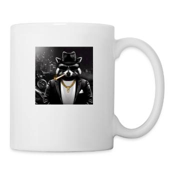 Gangster Waschbär - Tasse - Weiß - Rechts