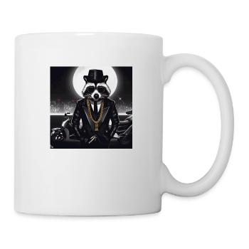 Gangster Waschbär - Tasse - Weiß - Rechts