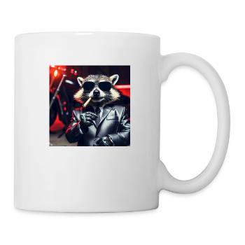 Gangster Waschbär - Tasse - Weiß - Rechts