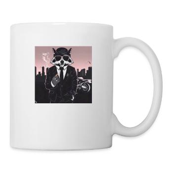 Gangster Waschbär - Tasse - Weiß - Rechts
