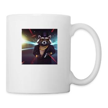 Gangster Waschbär - Tasse - Weiß - Rechts