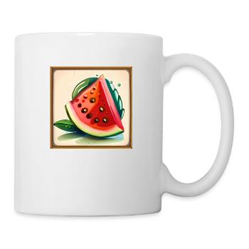 Melon frais Pastèque Wassermelone - Mug blanc - blanc - Droite