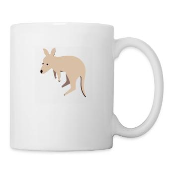 Känguru Australien Design - Tasse - Weiß - Rechts