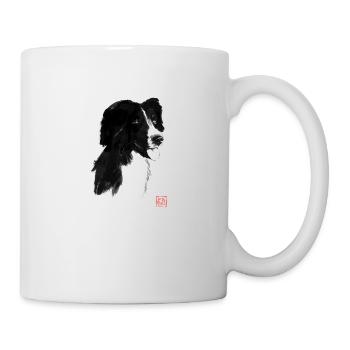 Schwarzer Hund - Tasse - Weiß - Rechts
