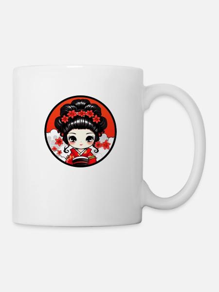 Chibi Geisha Japan - Tasse - Weiß