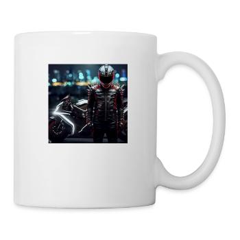 Motorrad digitale Kunst - Tasse - Weiß - Rechts