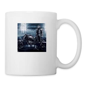 Art numérique de moto - Mug blanc - blanc - Droite
