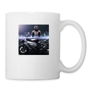 Motorrad digitale Kunst - Tasse - Weiß - Rechts
