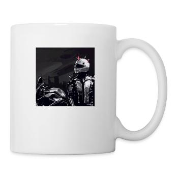 Motorcycle Pencil Drawing - Mug - white - Right