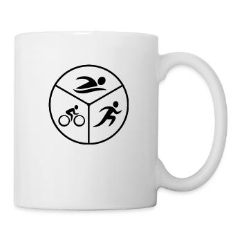 Triathlon Natation Vélo Course Marathon - Mug blanc - blanc - Droite