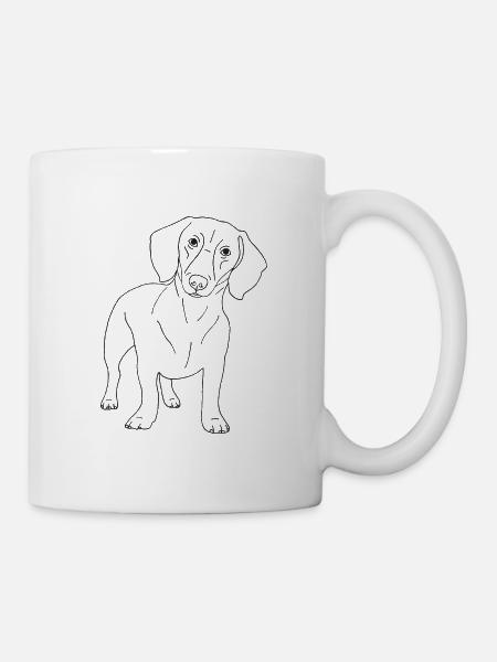 Dackel - Tasse - Weiß